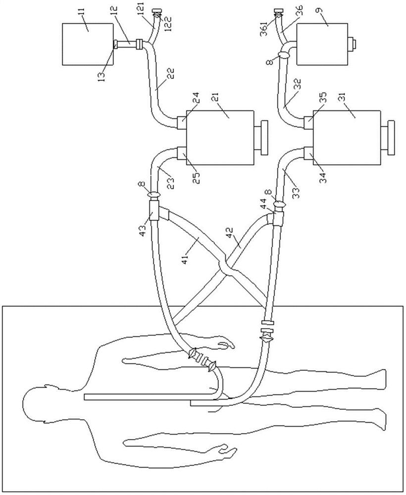 A disposable pipeline installation system for continuous purification treatment of artificial cerebrospinal fluid