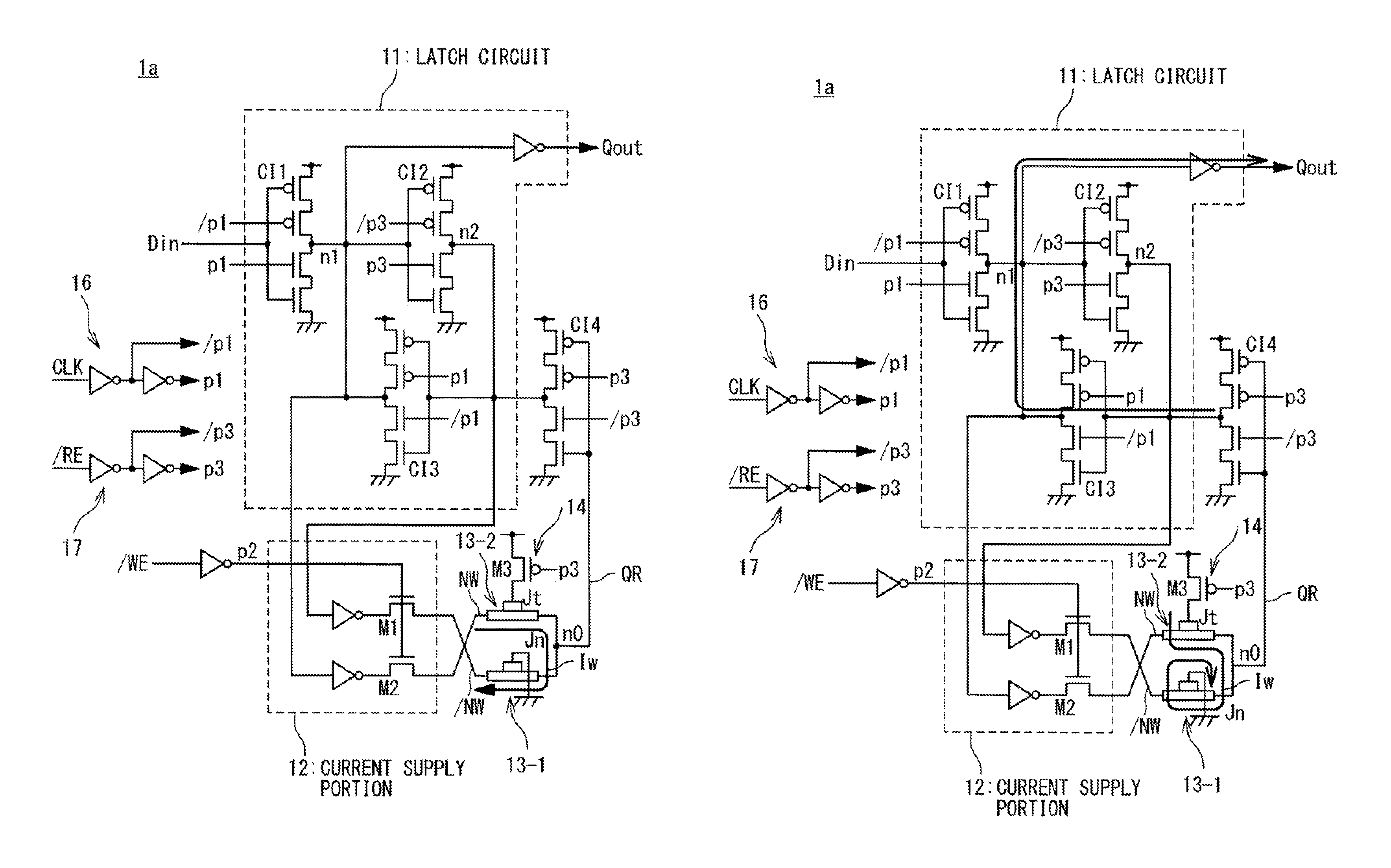 Nonvolatile latch circuit and logic circuit using the same