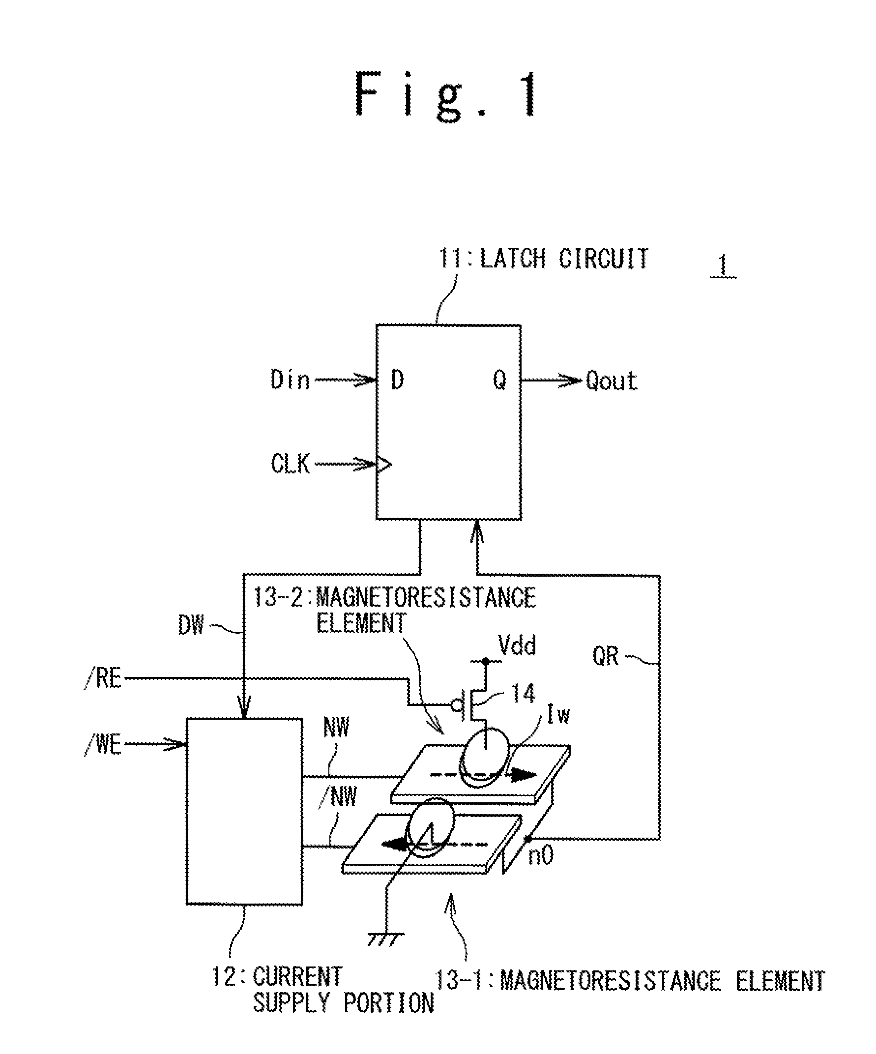 Nonvolatile latch circuit and logic circuit using the same