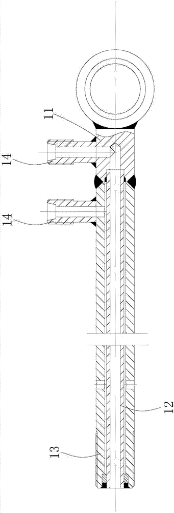 Welding positioning tool and pressure testing method for inner oil path type piston rod