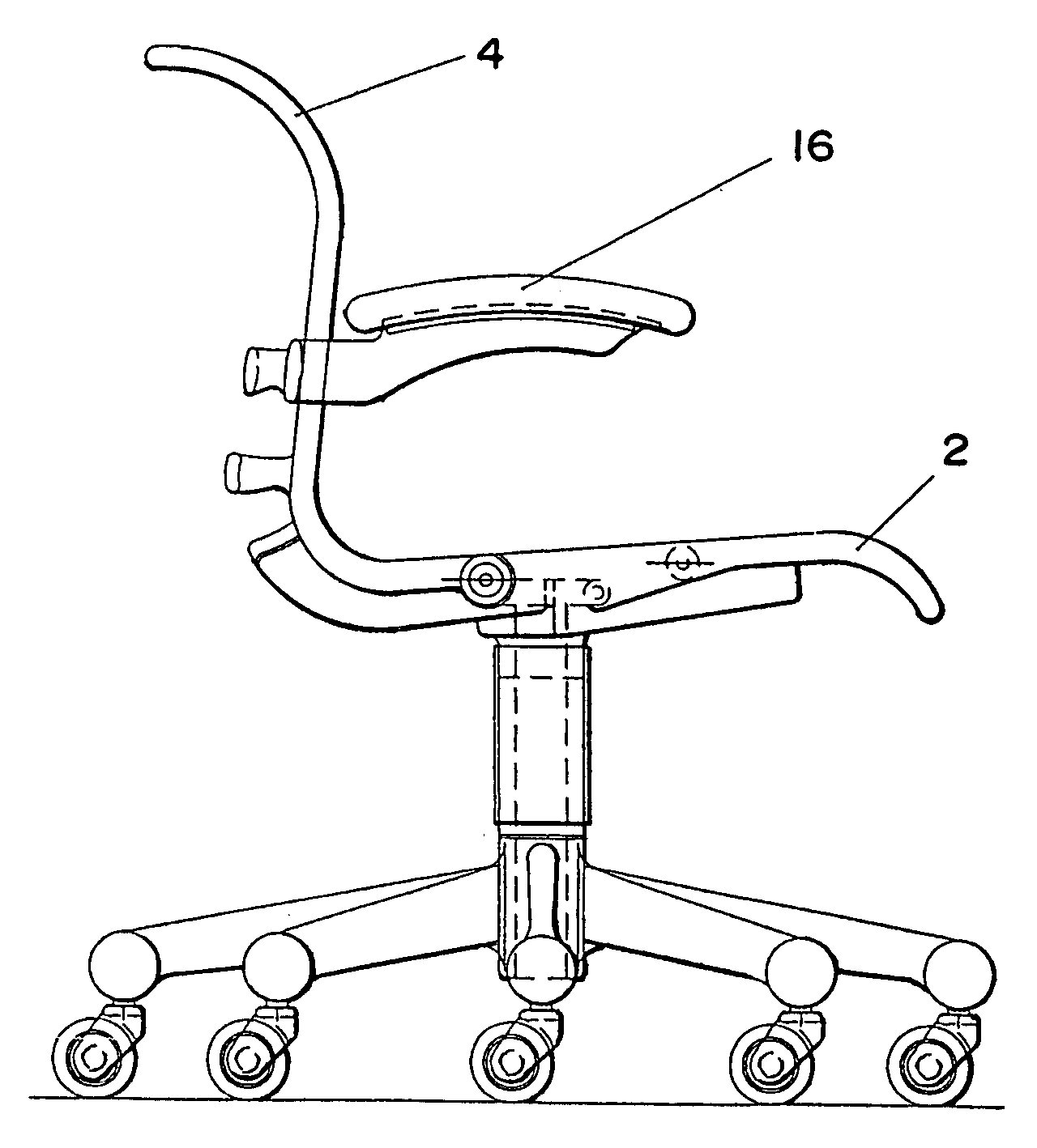 Seating structure having flexible support surface