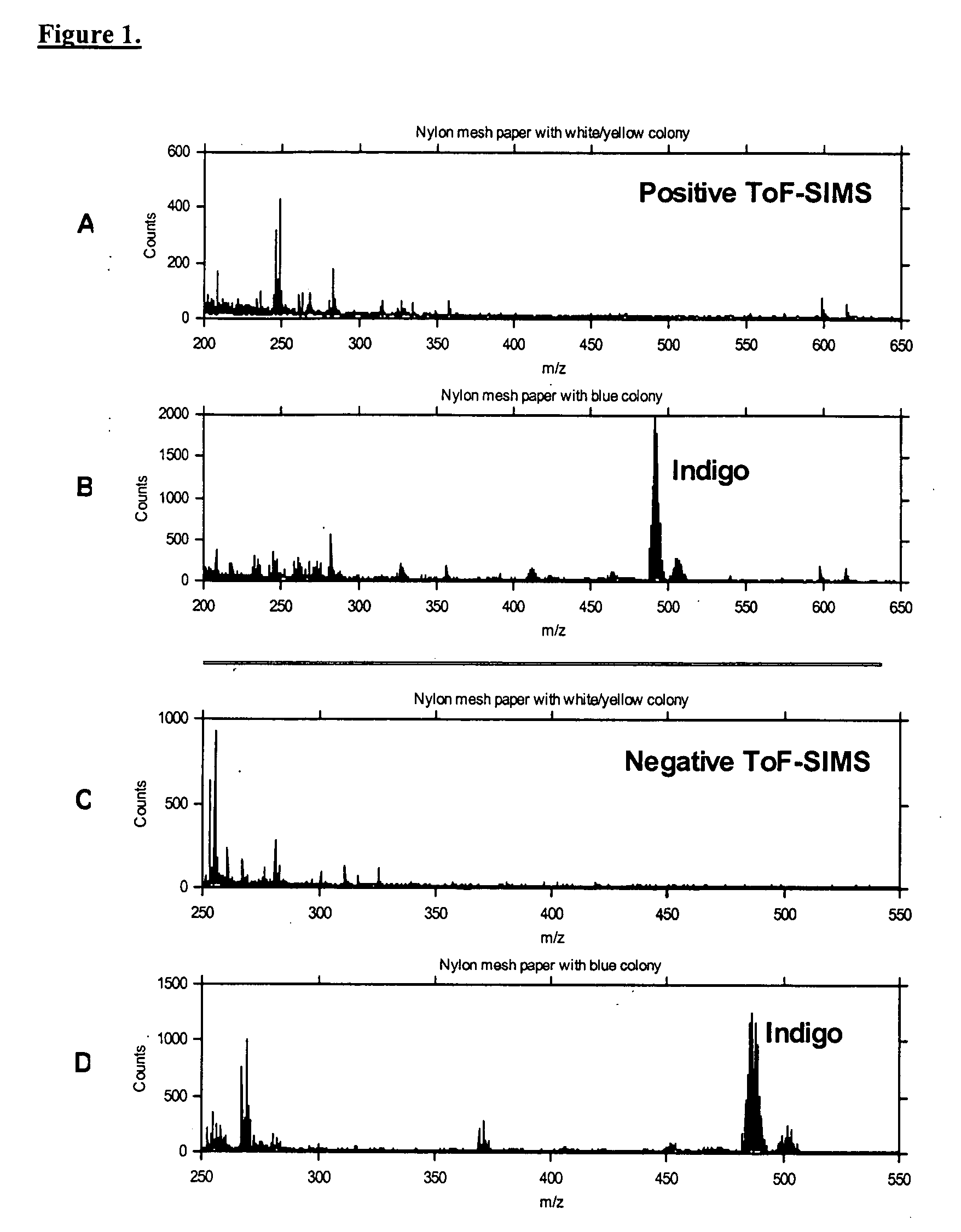 Direct detection method for products of cellular metabolism using ToF-SIMS