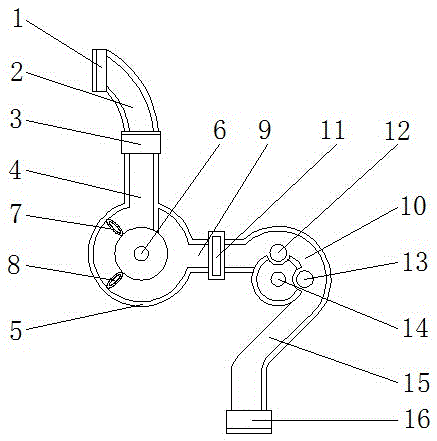 A chemical sewage treatment device with ozone sterilization and harmful gas treatment