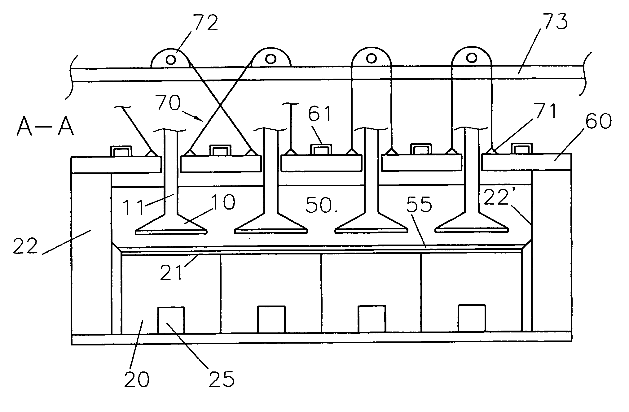 Aluminium electrowinning cell design with movable insulating cover sections