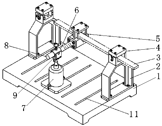 Loading device used for lateral-torsional vibration fatigue experiment and method thereof