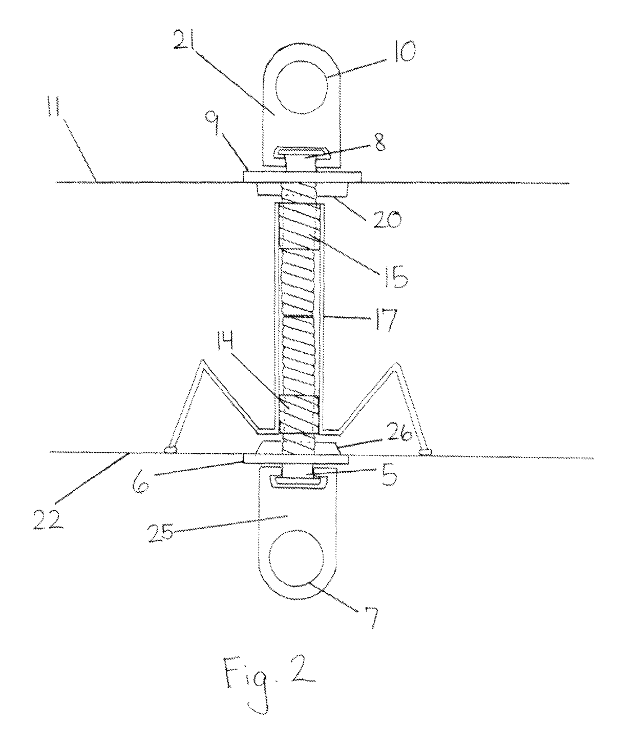 Double sided concrete fall arrest anchor