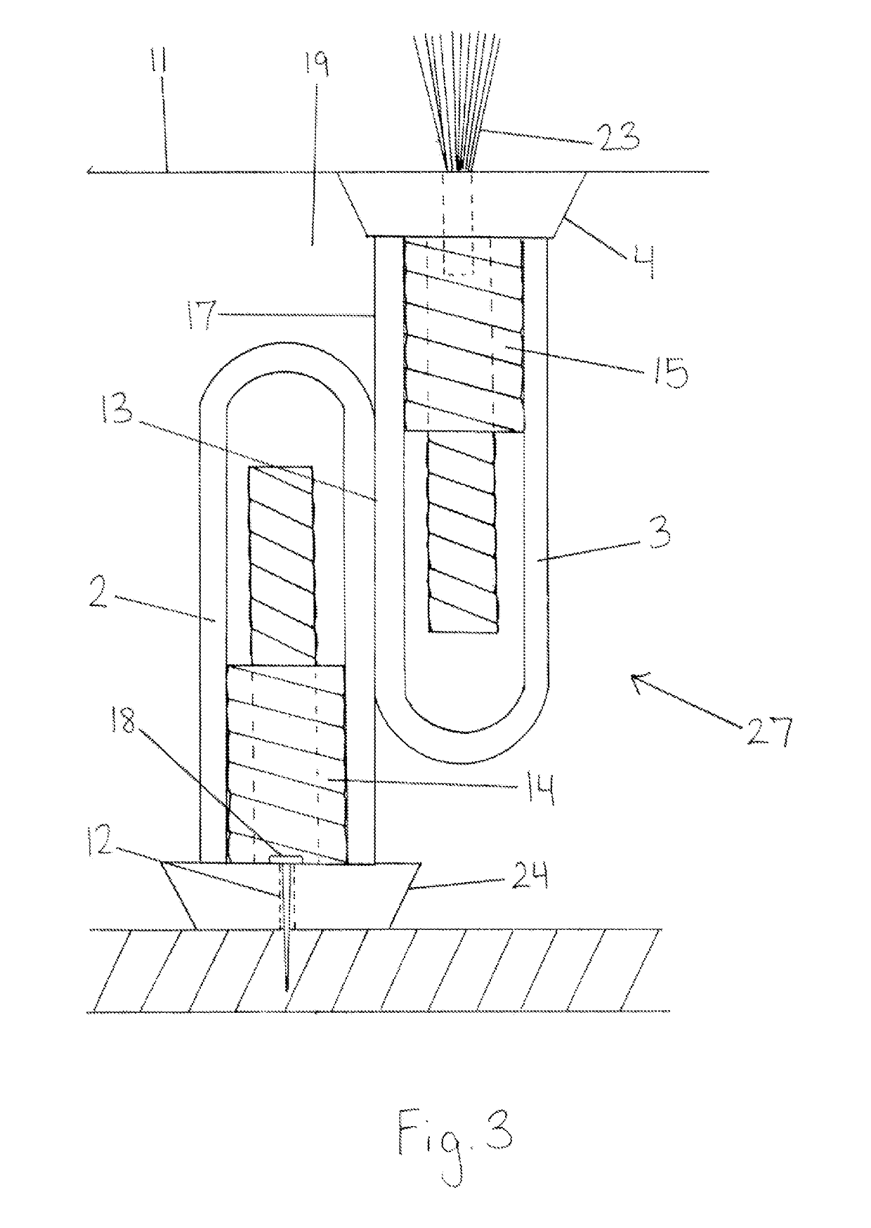 Double sided concrete fall arrest anchor