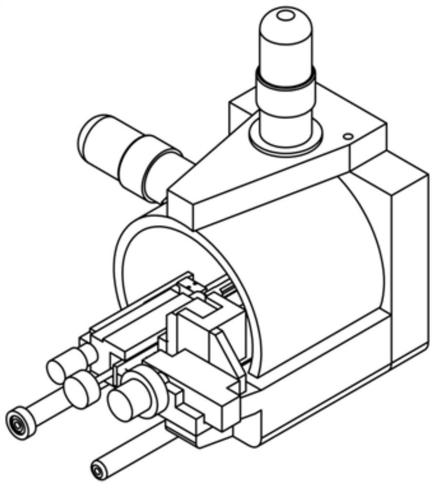 Mass spectrometer interface device for nanoliter electrospray ionization