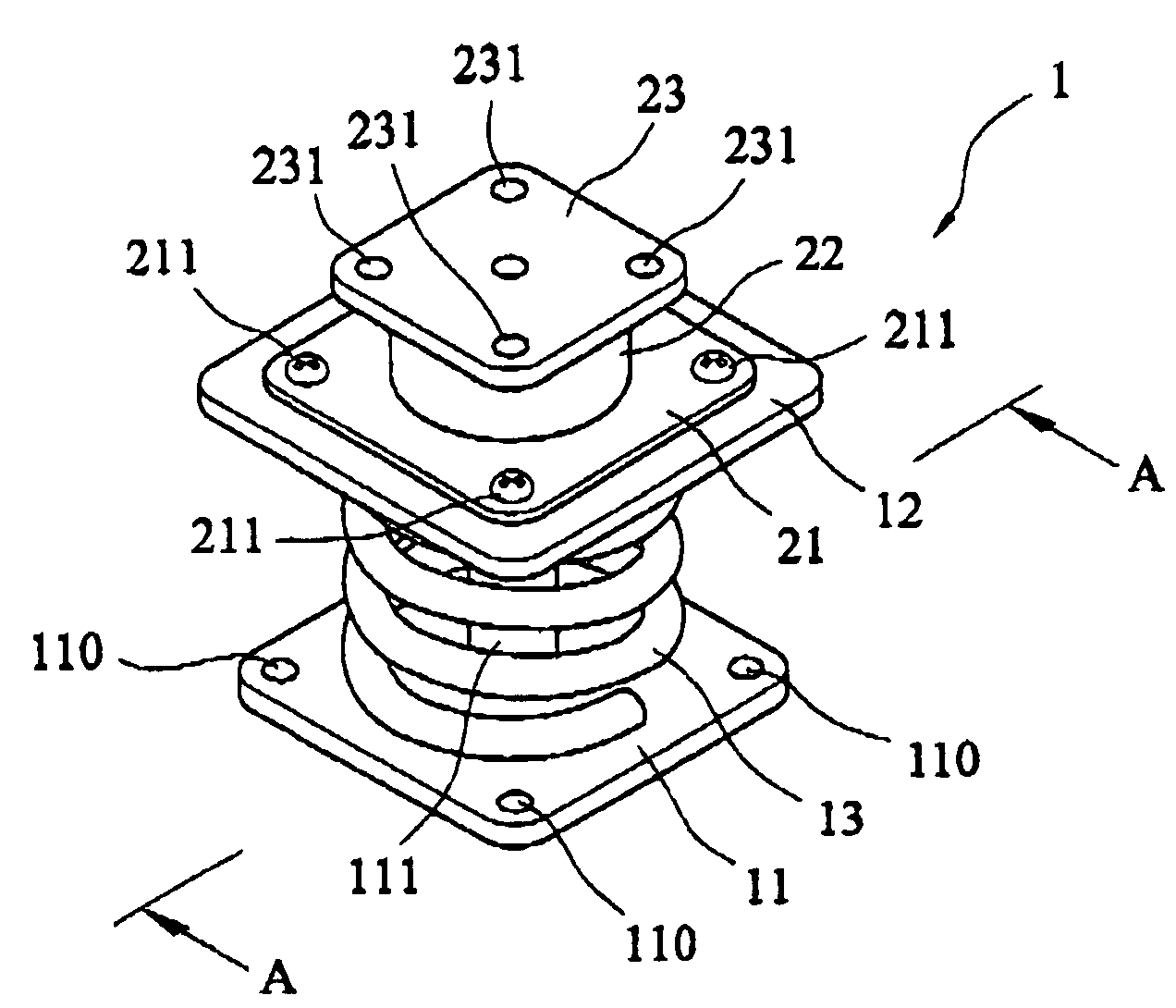 Compound vibration damper assembly