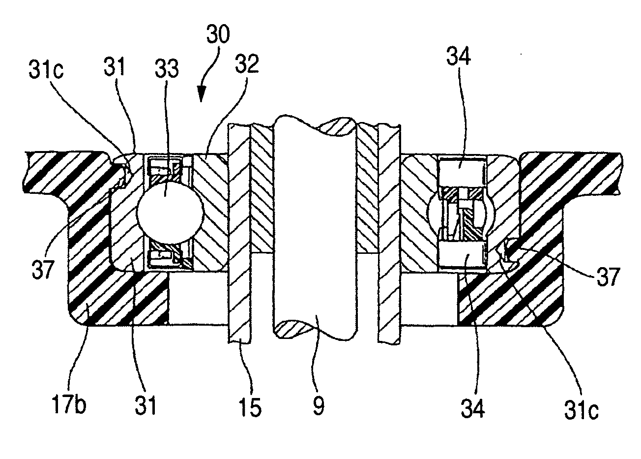 One-way clutch fixing structure