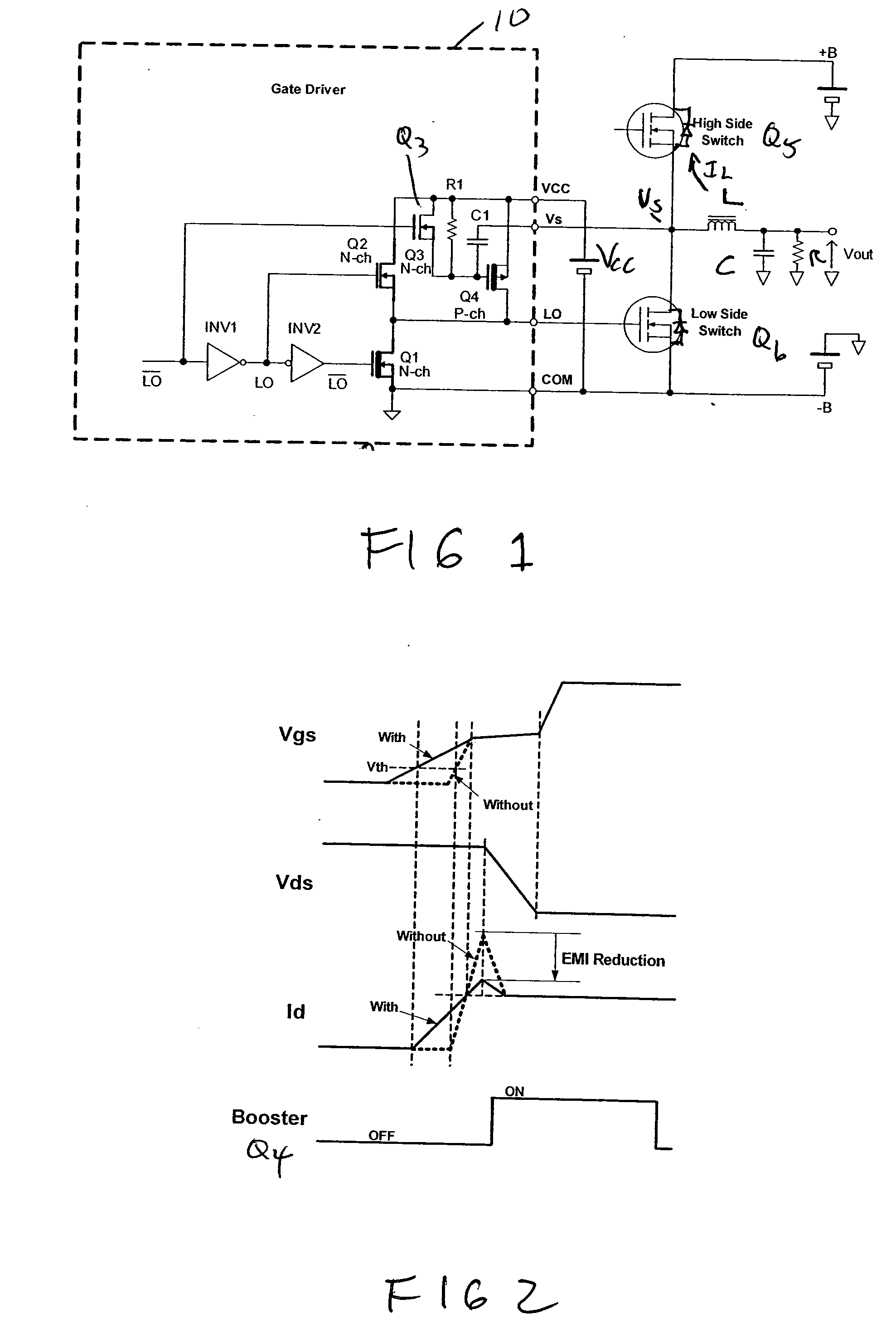 Gate drive for lower switching noise emission