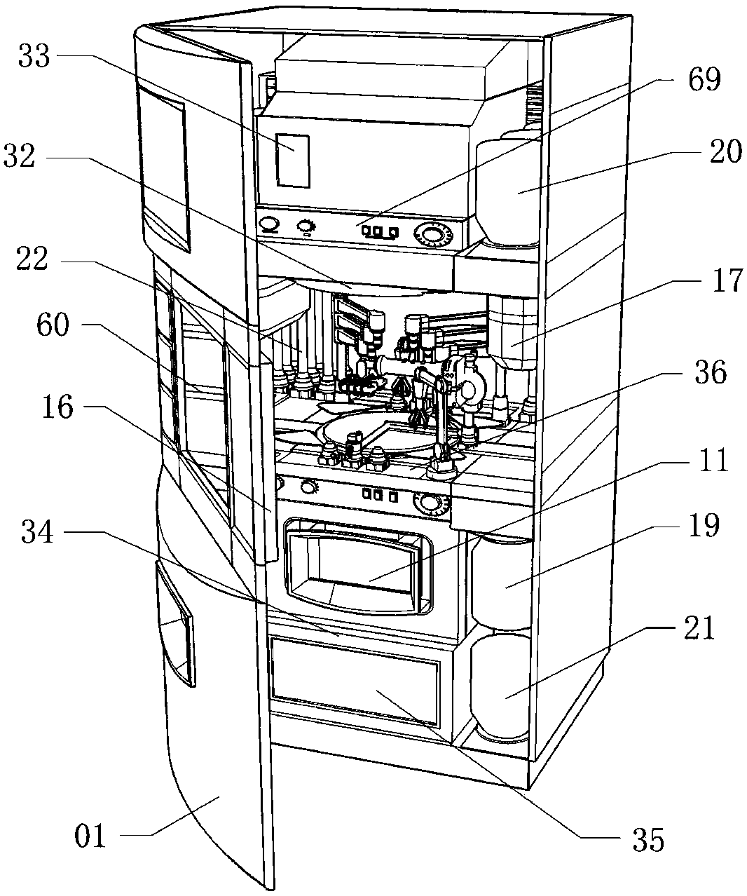 Unmanned intelligent pancake vending machine