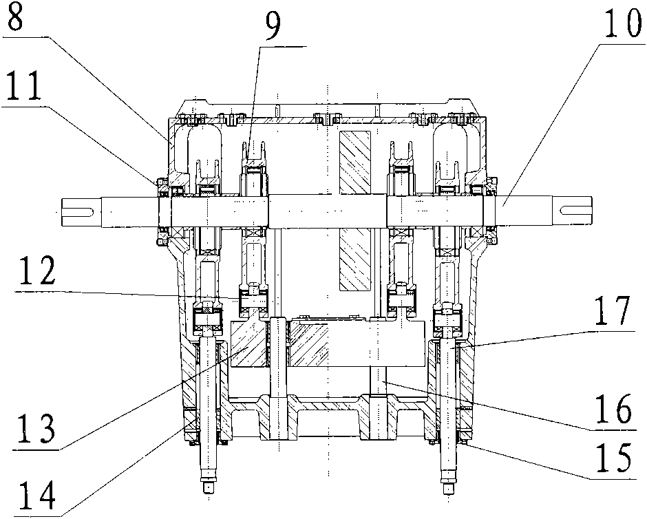 Single main spindle box of high-speed needling machine