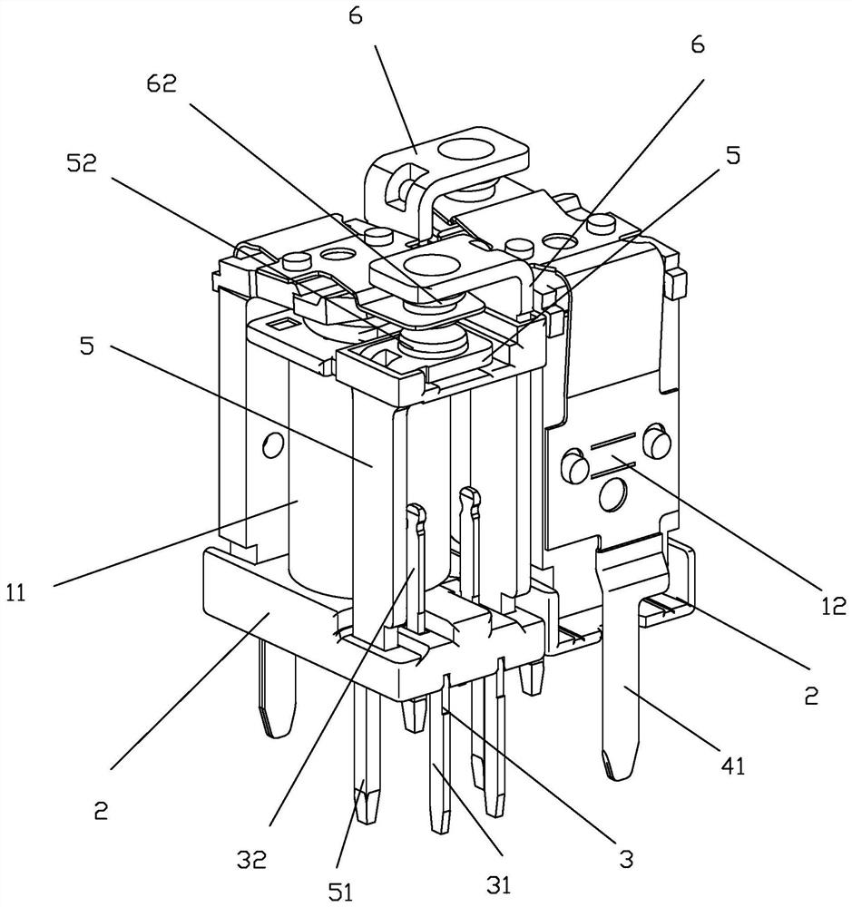 Combined relay based on double-miniature PCB relay