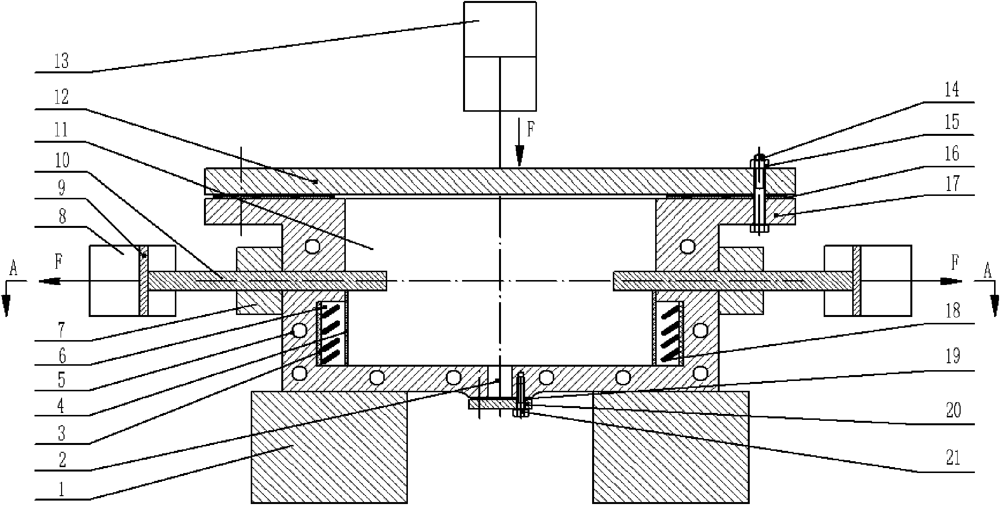 A biaxial tensile test device with third-direction stress provided by fluid pressure and its application