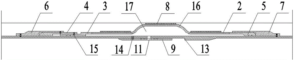 Steel pipe hydraulic expansion type external casing packer