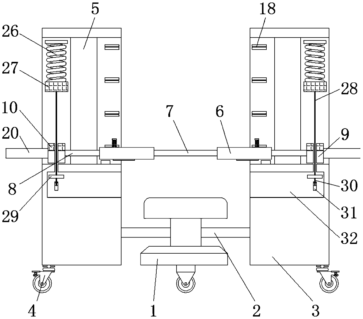 Anti-falling hand training weightlifting device for rehabilitation nursing