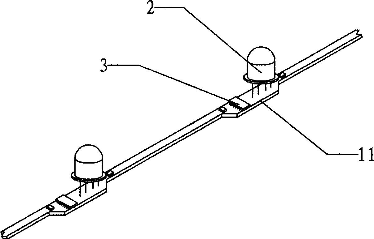 Display array for constructing two-dimension or three-dimension display apparatus