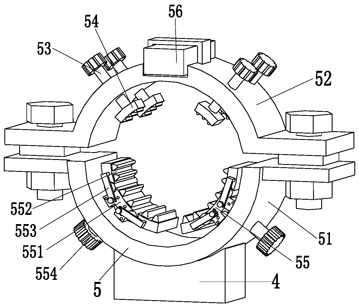 A drilling device for preventing deviation of hole position and its application method for on-site installation