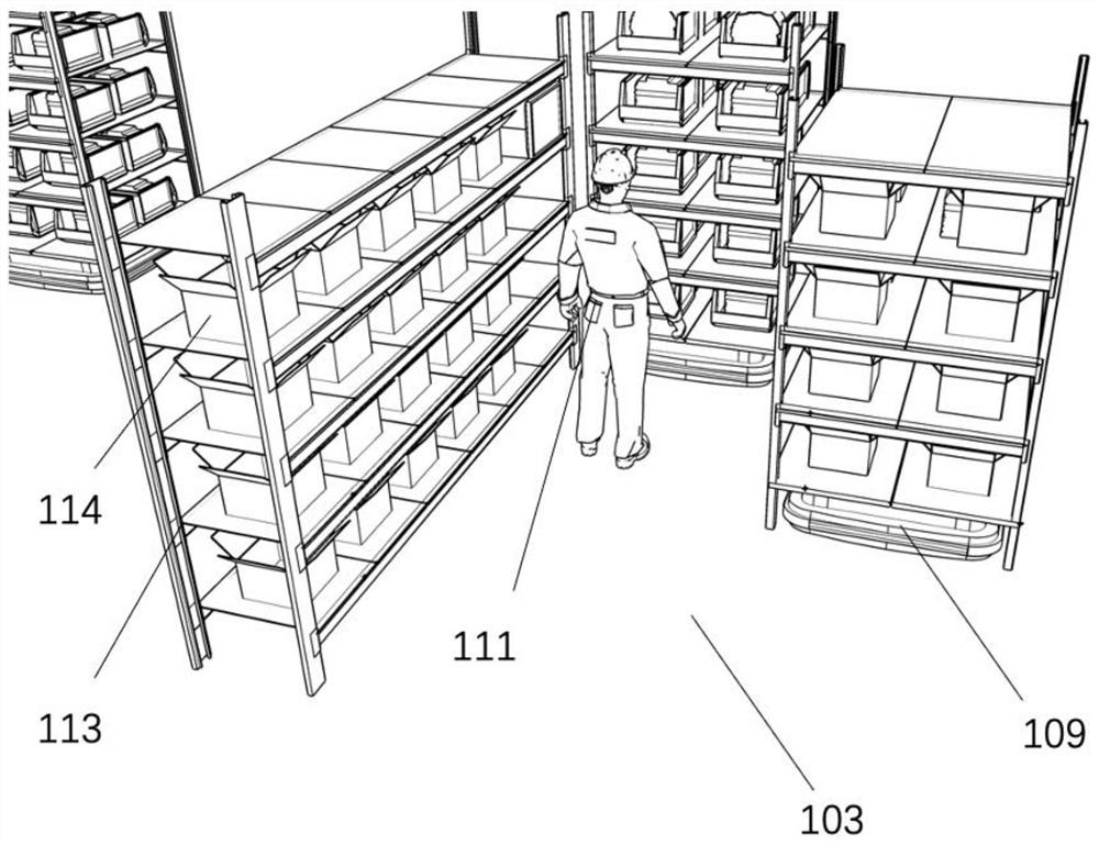 Cargo-to-human robot picking system, method and device