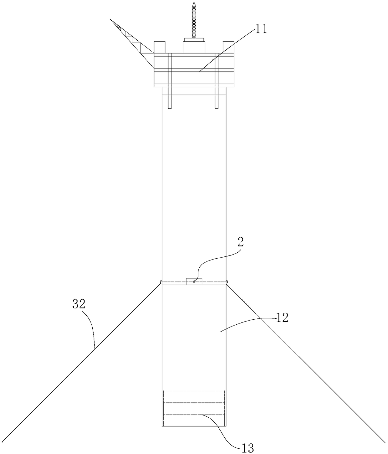 Coupling motion and force measuring simulation experiment system of marine floating structure under action of internal solitary wave