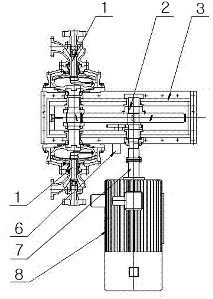 Gear speed increasing assembly type high speed rotating casing pump unit