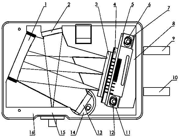 High-precision multi-dimensional spectrometer detector adjusting structure