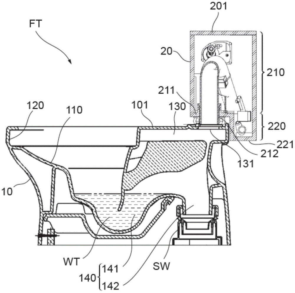 Flush toilet apparatus