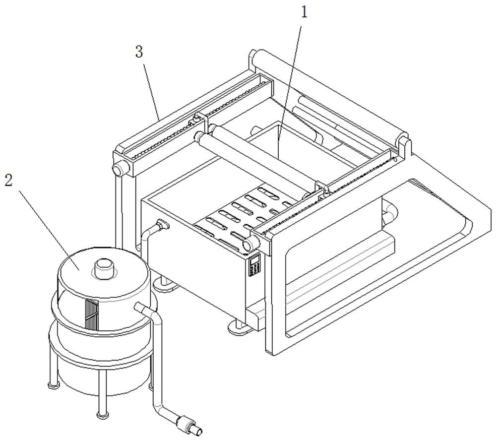 Dyeing and finishing device and method for processing one-way moisture-conducting knitted fabric