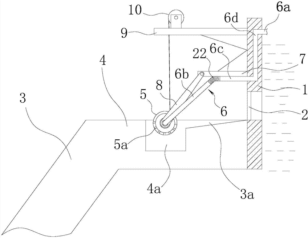 Anti-icing structure of sluicing slope for water conservancy facilities