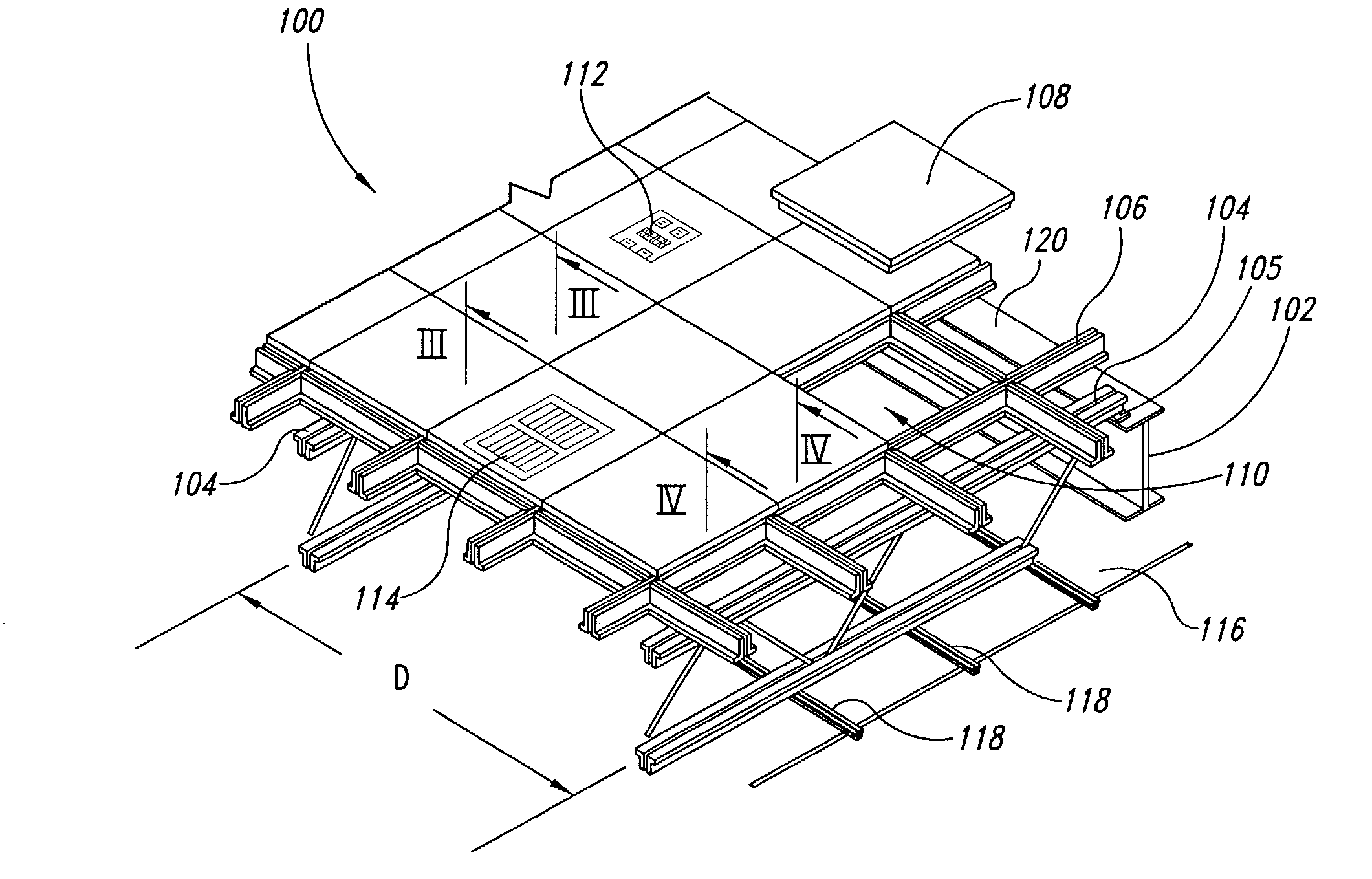 Structurally integrated accessible floor system