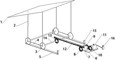 Mobile cowshed roof