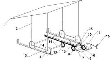 Mobile cowshed roof