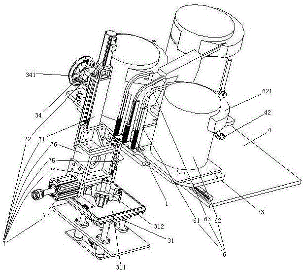 Snap spring mounting mechanism of universal motor snap spring assembling machine