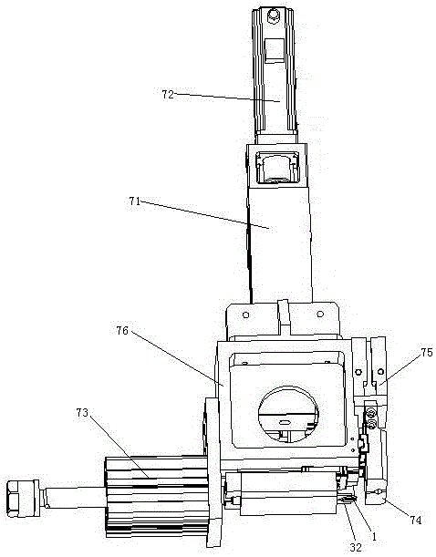 Snap spring mounting mechanism of universal motor snap spring assembling machine