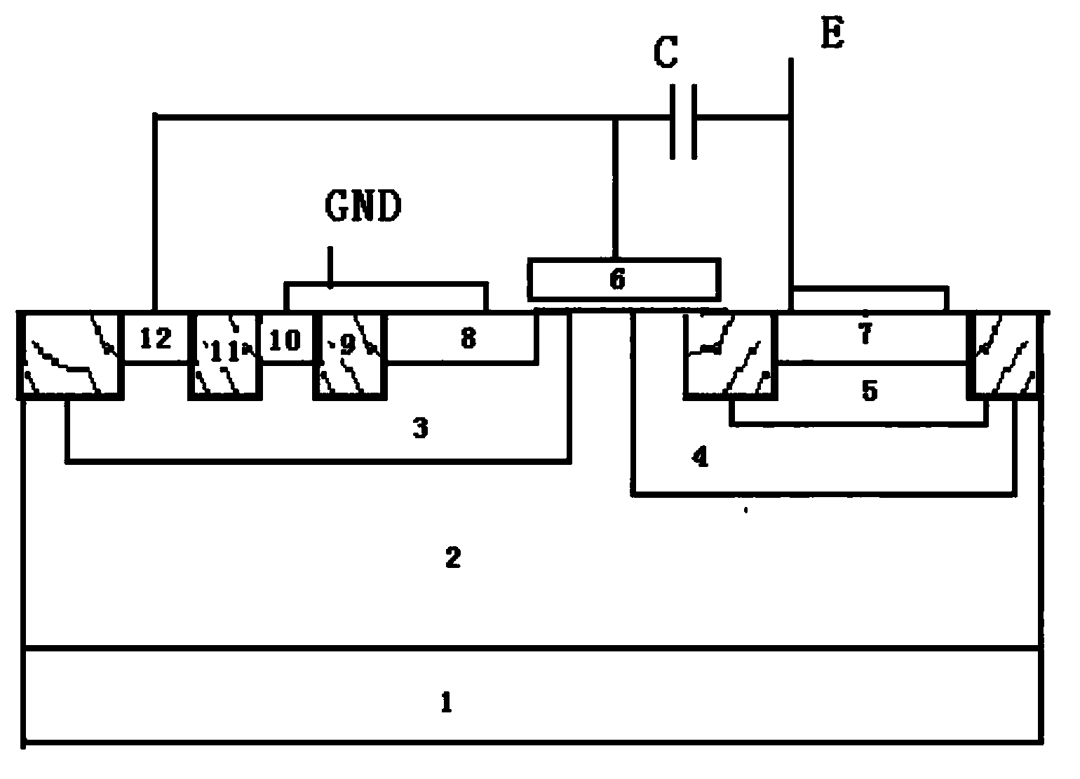 High-voltage electrostatic protection structure