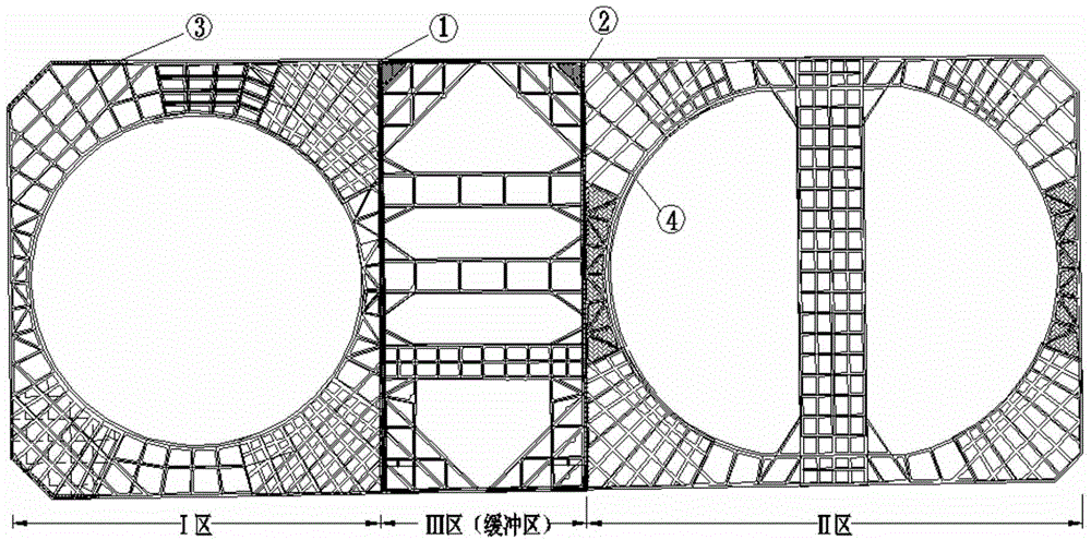 Super large super deep basement ground pit construction method