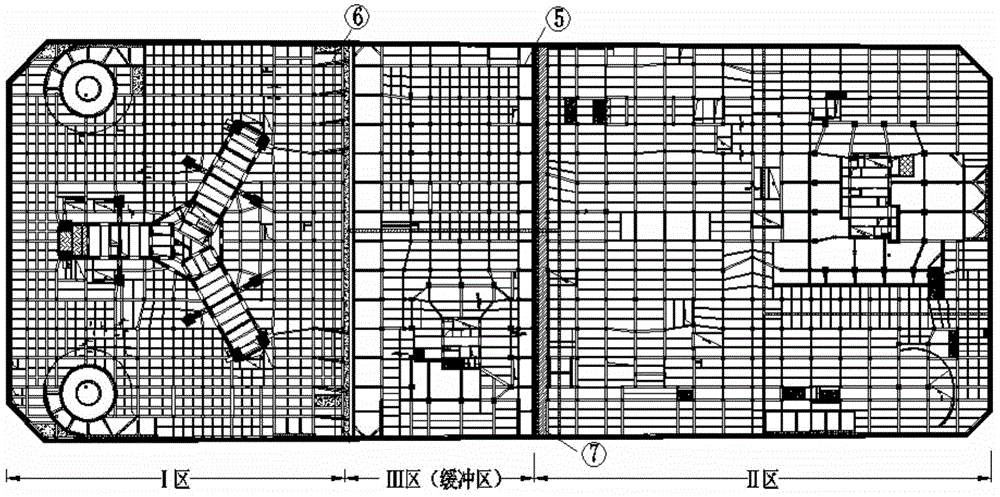 Super large super deep basement ground pit construction method