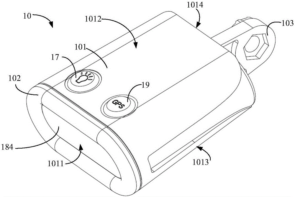 Intelligent riding device positioning tail lamp and positioning method