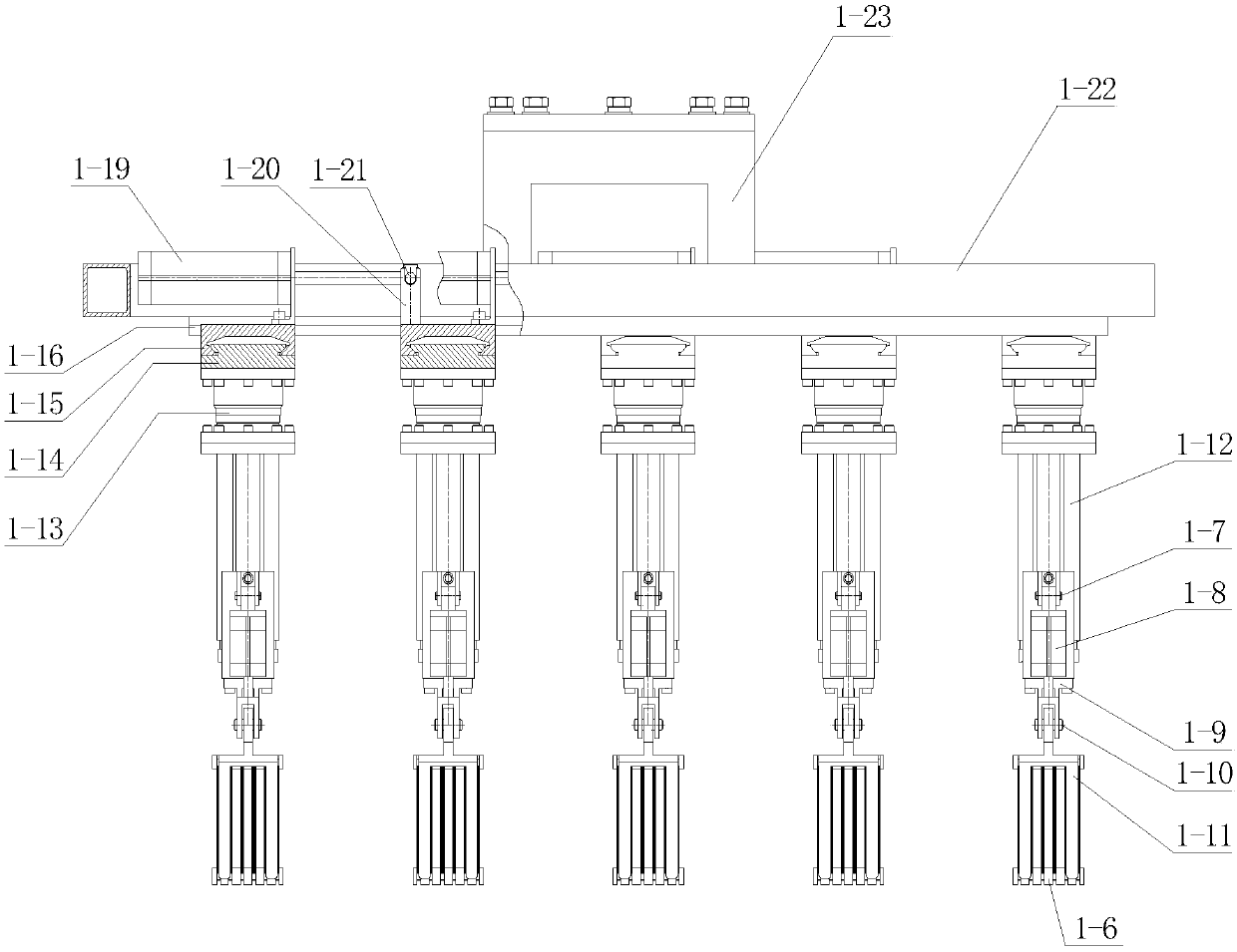 Mechanical arm grasping device and method for fruit automatic packaging device