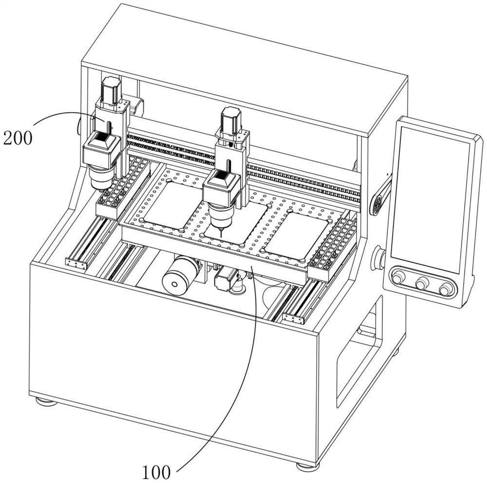 Double-position alternating type numerical control high-speed printed circuit board electric spark etching equipment