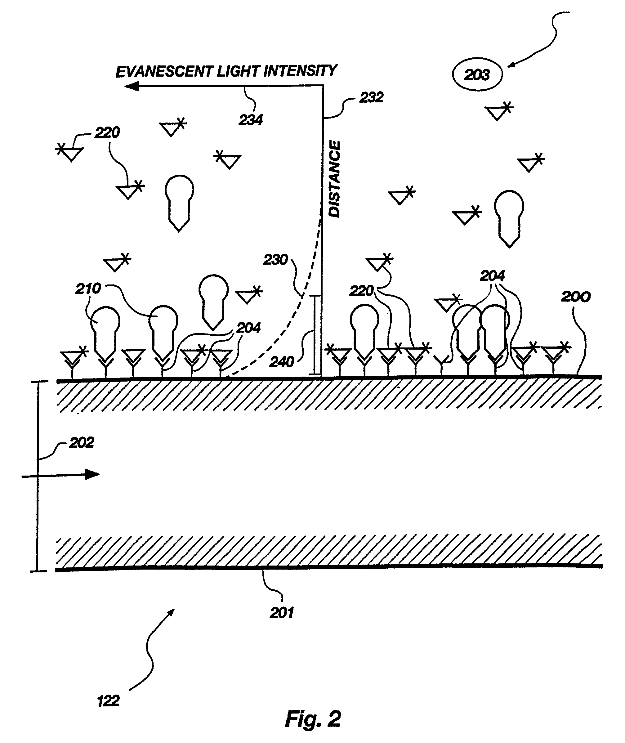 Waveguide immunosensor with coating chemistry and providing enhanced sensitivity