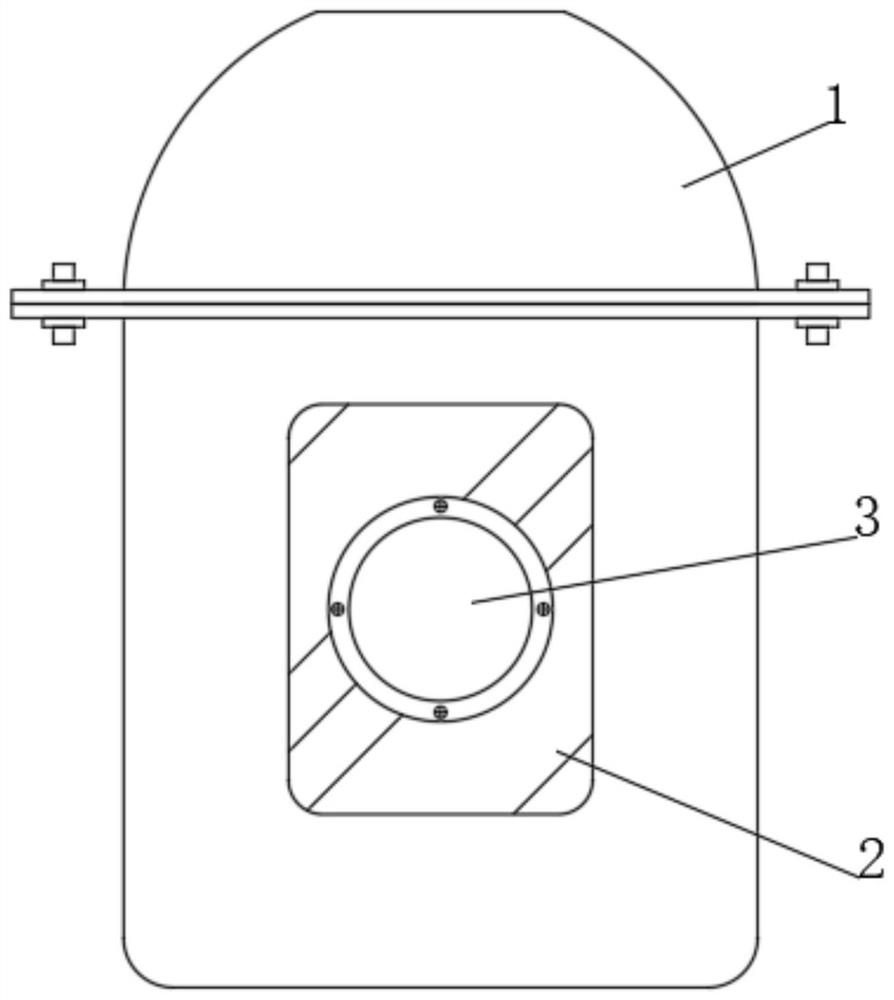 A magnetic swing type large particle impurity interception device in exhaust gas