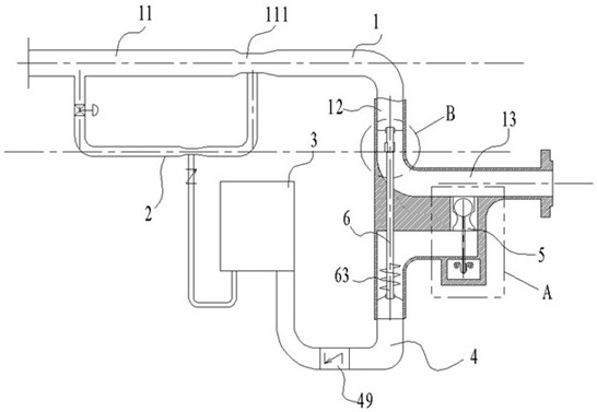 Waterproof hammer device provided with flexible sealing structure and used for water supply pipeline