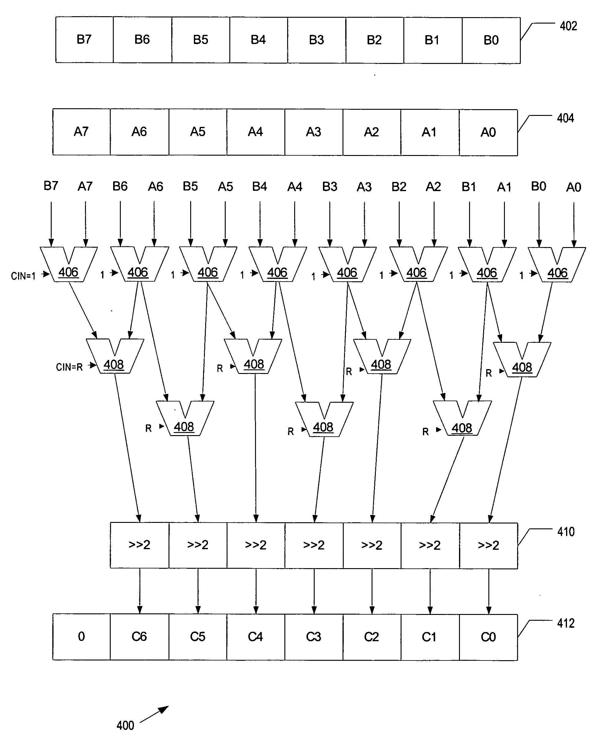 SIMD four-data element average instruction