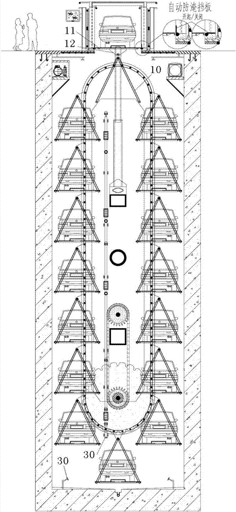 Underground rotating stereo garage