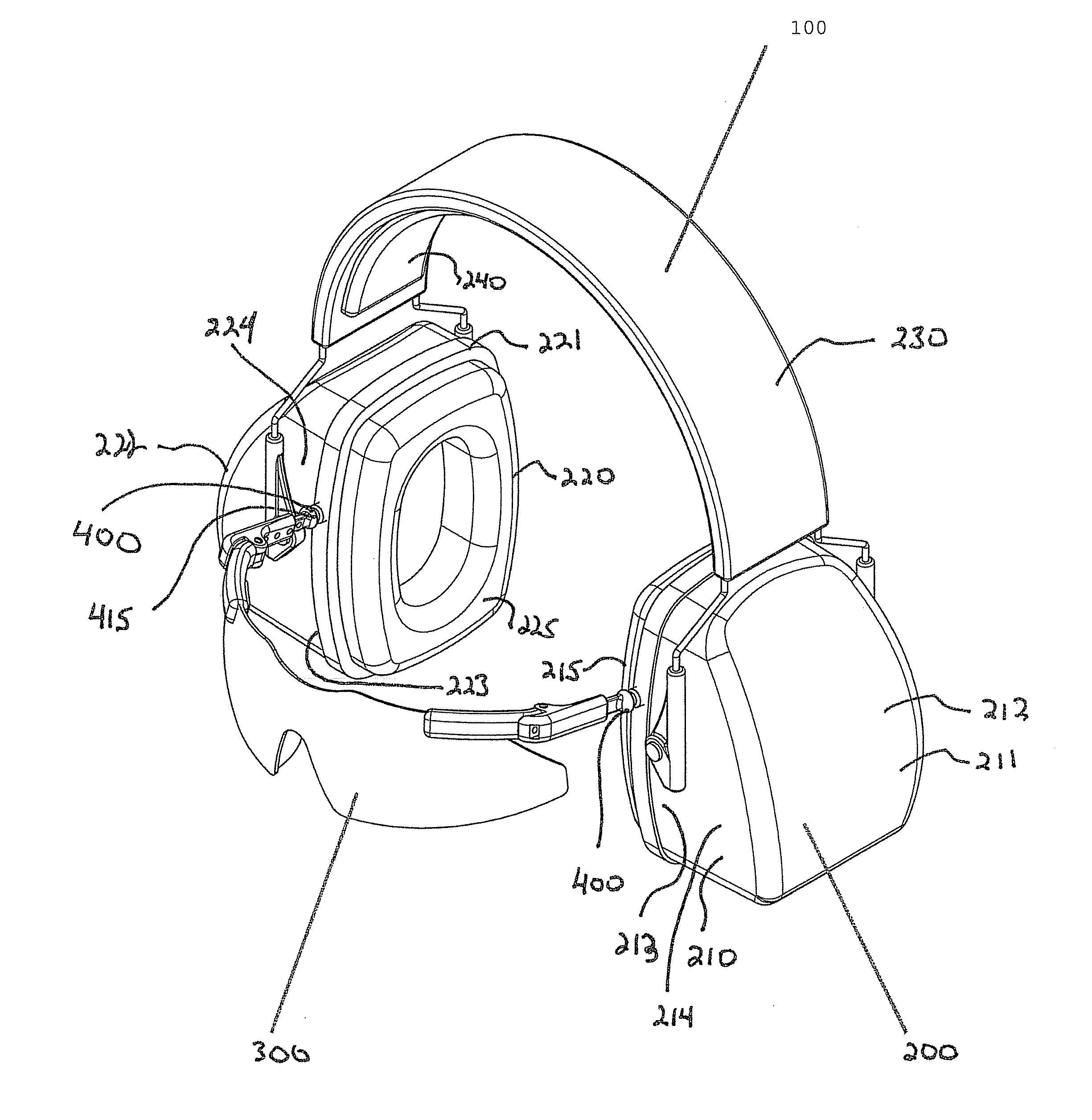 Combination headgear and eye protection system