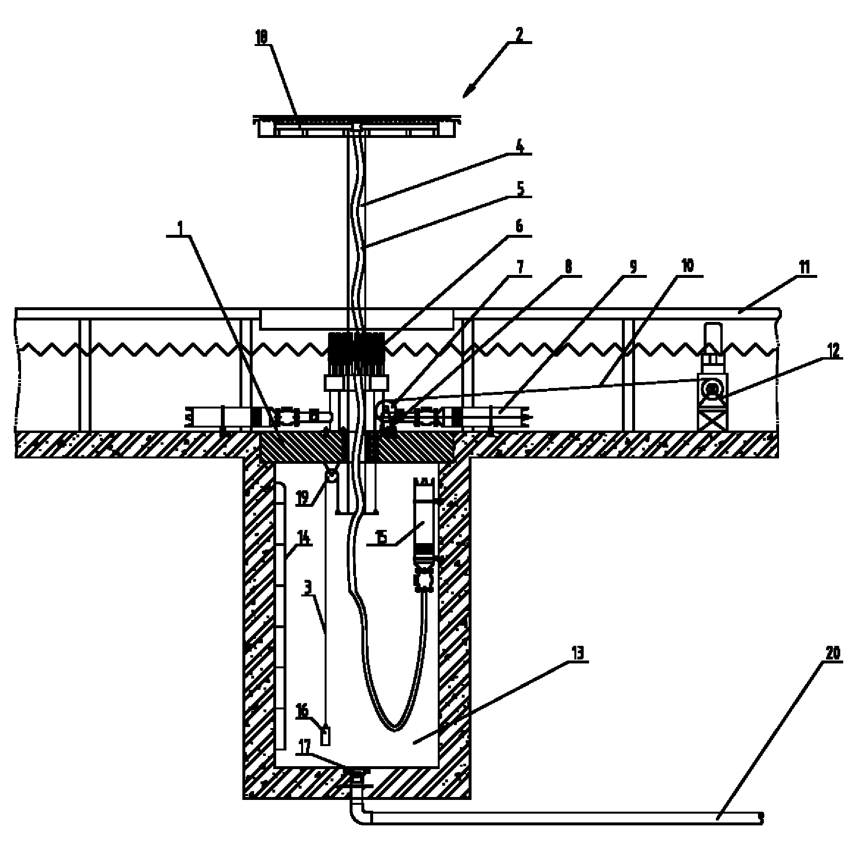 Elevating fountain stage