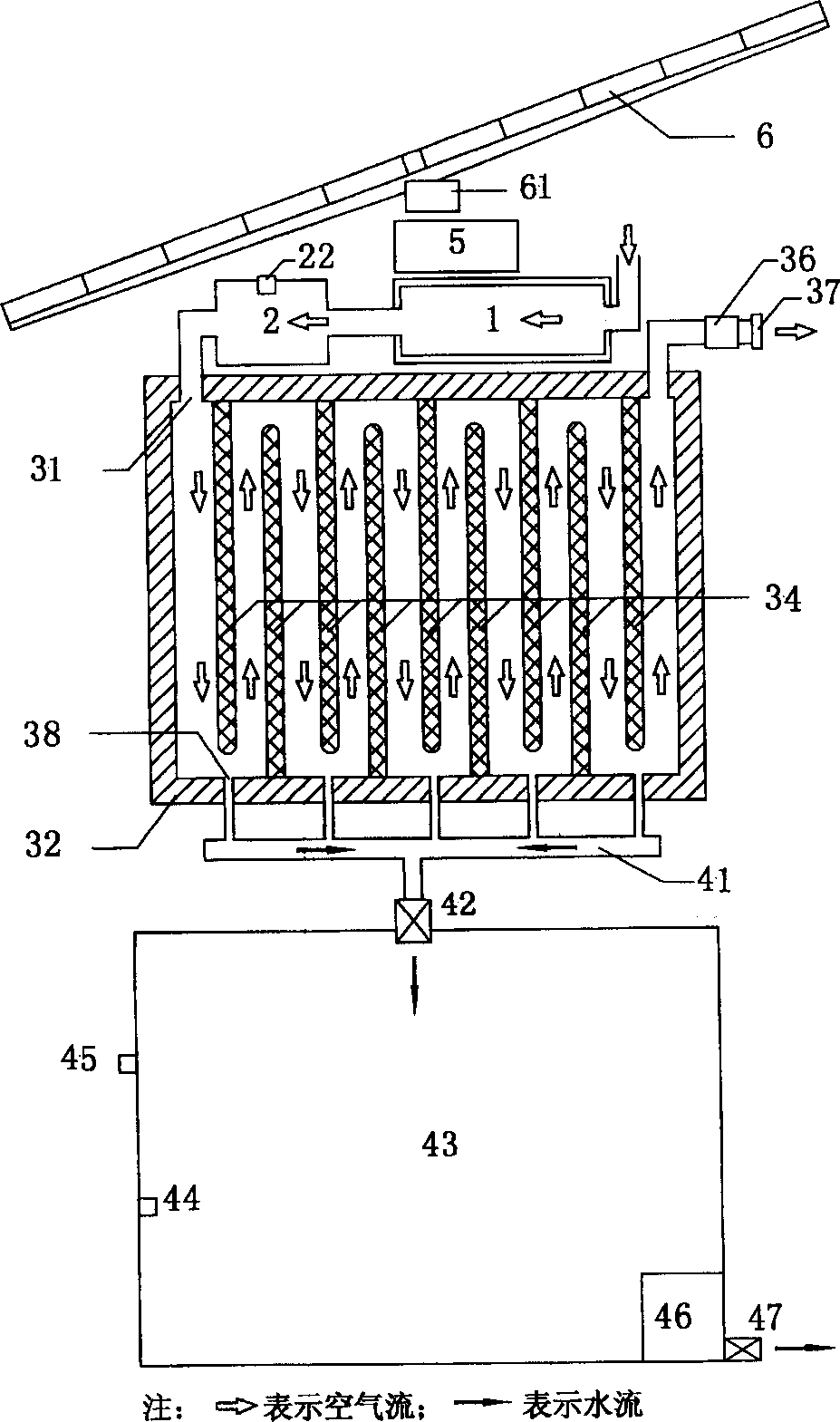 Computer-controlled water-intaking air mechanism