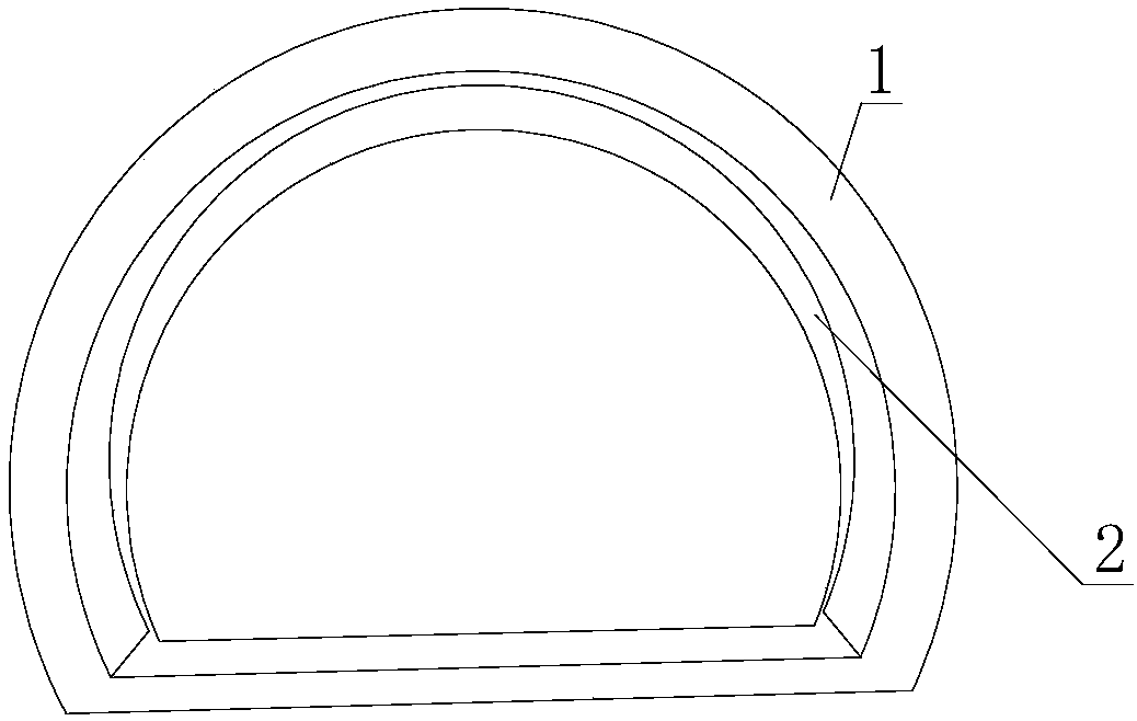 Tunnel structure suitable for strong-expanding potential fault crushed zone